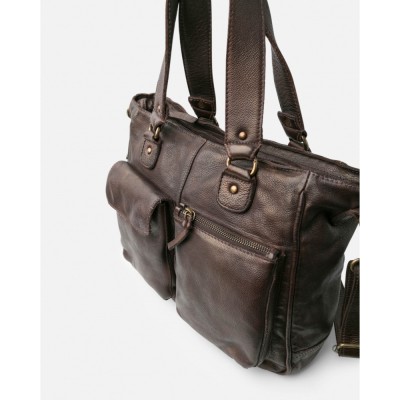 BIBA Sac bandoulière Keno Marron foncé. BIBA Sac bandoulière Keno Marron foncé.
