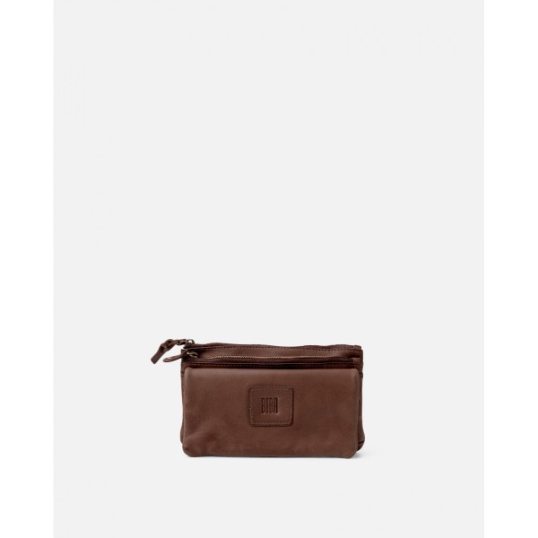 BIBA Portefeuille Boston Marron foncé.
