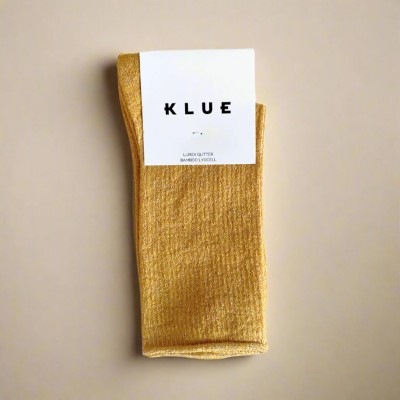 KLUE - Chaussettes à paillettes - Moutarde KLUE - Chaussettes à paillettes - Moutarde