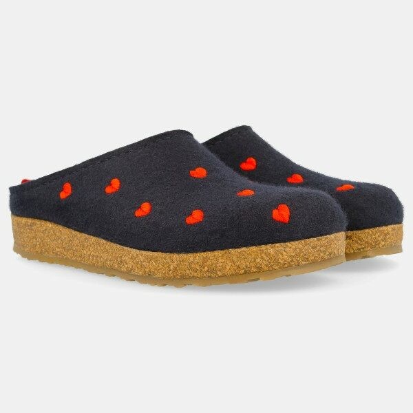 HAFLINGER - Chaussons Grizzli Cuorini - Marine