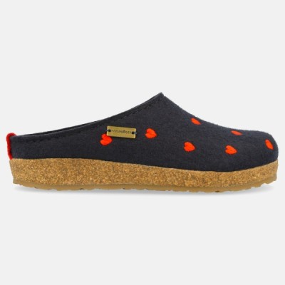 HAFLINGER - Chaussons Grizzli Cuorini - Marine