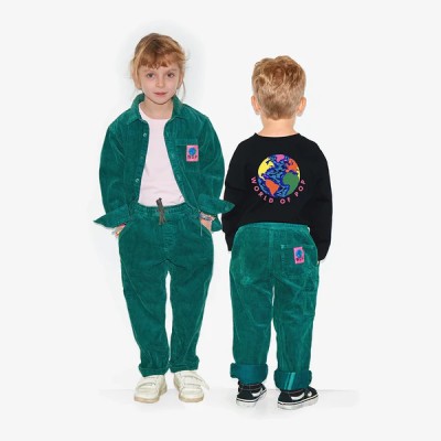 WORLD OF POP - Pantalon Velours - Green WORLD OF POP - Pantalon Velours - Green