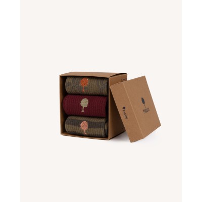 FAGUO - Coffret Chaussettes - Kaki & Bordeaux FAGUO - Coffret Chaussettes - Kaki & Bordeaux