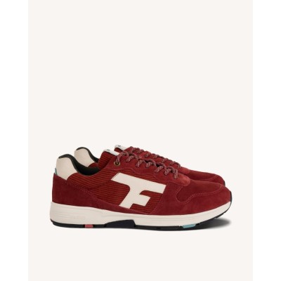 FAGUO - Baskets Suède Olive - Rouge bordeaux FAGUO - Baskets Suède Olive - Rouge bordeaux