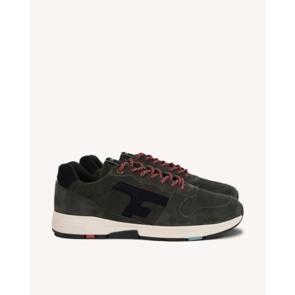 FAGUO - Baskets Suède Olive - Kaki