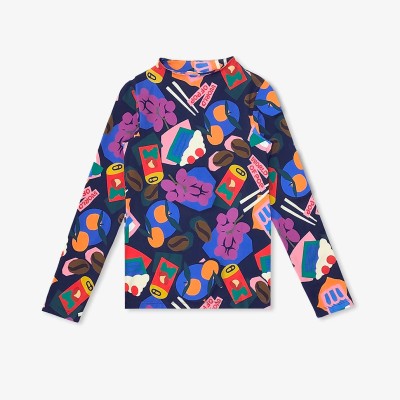 WORLD OF POP - Tee Shirt Manches Longues Food Lovers - Navy WORLD OF POP - Tee Shirt Manches Longues Food Lovers - Navy