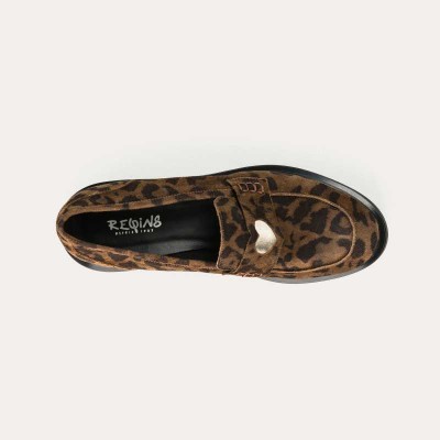 REQINS - Mocassins Jack Cuir Velours - Serval Vison REQINS - Mocassins Jack Cuir Velours - Serval Vison
