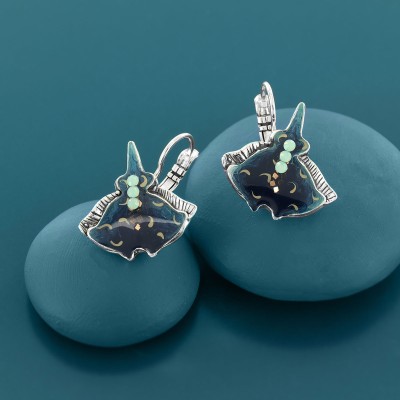 TARATATA bijoux Dormeuses Abysses.