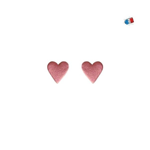 JEANNE ET JO - Boucles d'oreilles Cœur Rose
