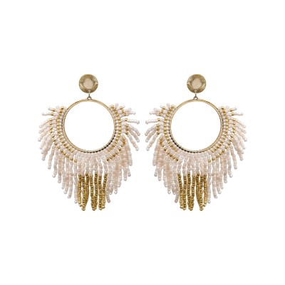 BELLE MAIS PAS QUE Boucles d’oreilles White Jasmin.