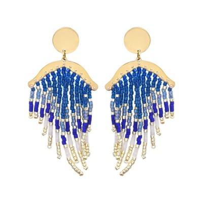 BELLE MAIS PAS QUE Boucles d’oreilles Electric Blue