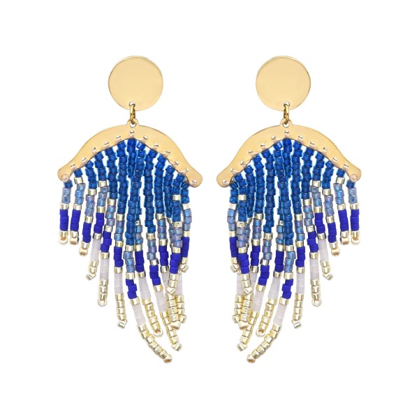 BELLE MAIS PAS QUE Boucles d’oreilles Electric Blue