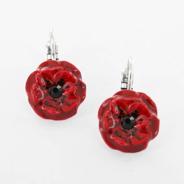 TARATATA bijoux Dormeuses Taraboum Joli Coquelicot.