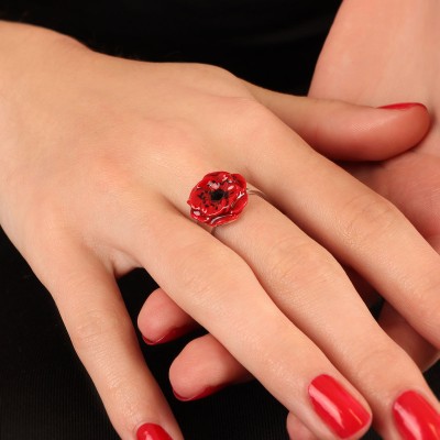 TARATATA bijoux Bague Taraboum Joli Coquelicot.