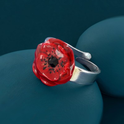 TARATATA bijoux Bague Taraboum Joli Coquelicot.