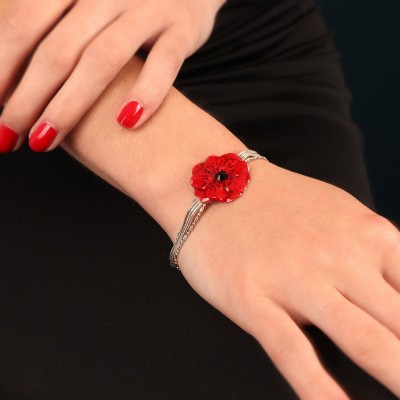 TARATATA bijoux Bracelet Taraboum Joli Coquelicot.