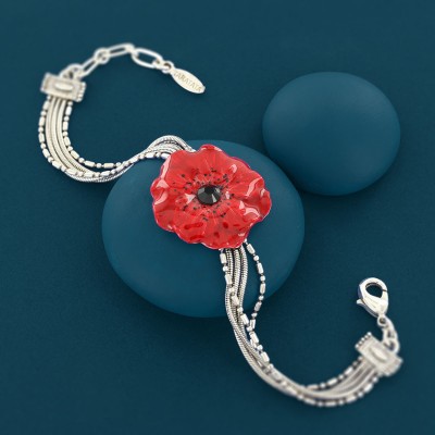 TARATATA bijoux Bracelet Taraboum Joli Coquelicot.