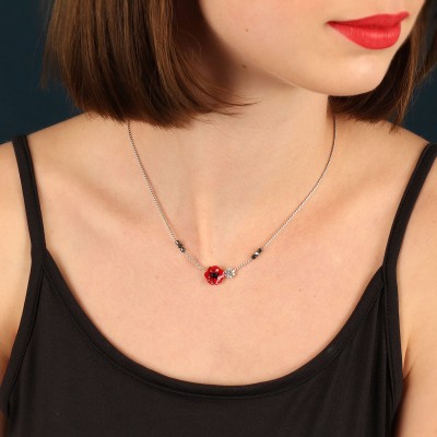 TARATATA bijoux Collier Taraboum Joli Coquelicot. TARATATA bijoux Collier Taraboum Joli Coquelicot.