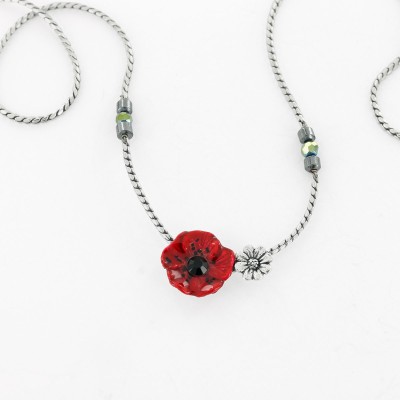 TARATATA bijoux Collier Taraboum Joli Coquelicot. TARATATA bijoux Collier Taraboum Joli Coquelicot.