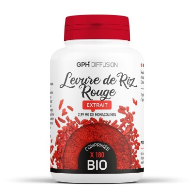 Levure de Riz Rouge BIO — 180 comprimés Levure de Riz Rouge BIO — 180 comprimés