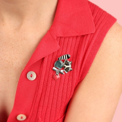 TARATATA bijoux Broche Taraboum Raton Lover. TARATATA bijoux Broche Taraboum Raton Lover.