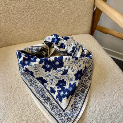 SO FAMILY Foulard Lurex Bleu.