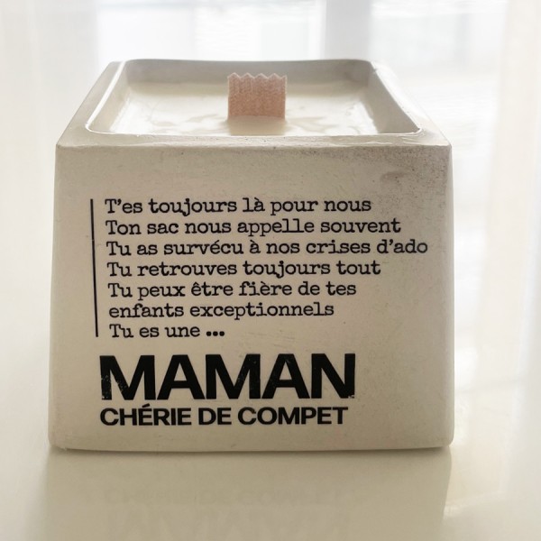 TOUT EST DIT Bougie Maman Chérie de Compet.