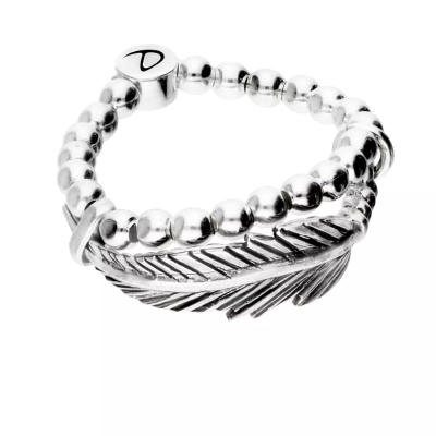 DORIANE Bijoux Bague Plume.
