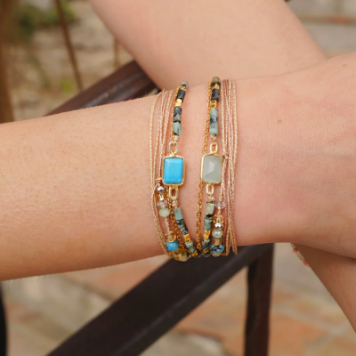 LOETMA Bracelet Chiara Calcédoine. LOETMA Bracelet Chiara Calcédoine.
