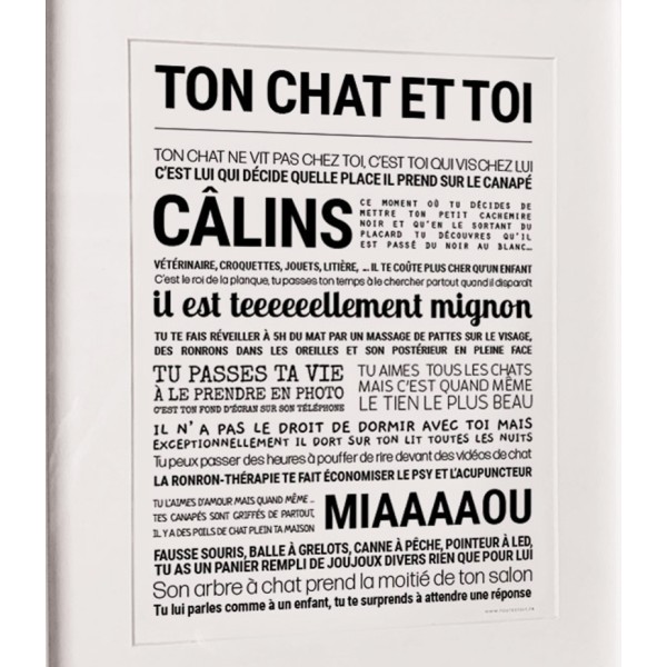 TOUT EST DIT Ton Chat et toi.