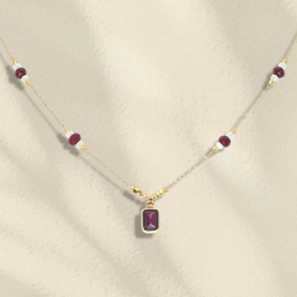 LOETMA Collier Chiara Grenat.