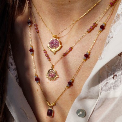 LOETMA Collier Chiara Grenat.
