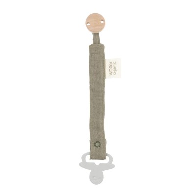 WOOlY ORGANIC - Attache tétine en mousseline - Tea Leaf WOOlY ORGANIC - Attache tétine en mousseline - Tea Leaf