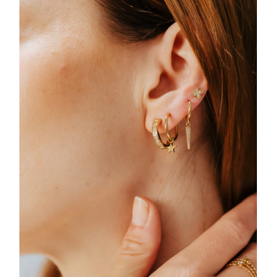 ZAG Bijoux Boucles d’oreilles Créoles Spike. ZAG Bijoux Boucles d’oreilles Créoles Spike.
