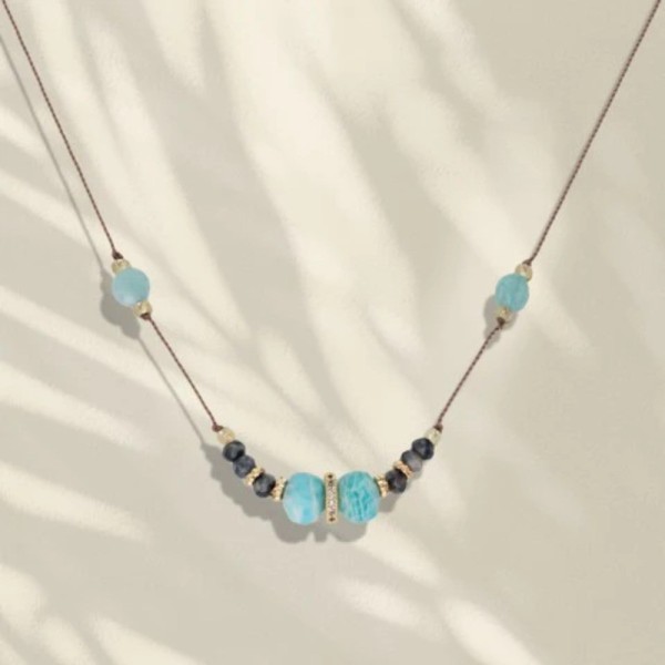 LOETMA Collier Nolita Amazonite.