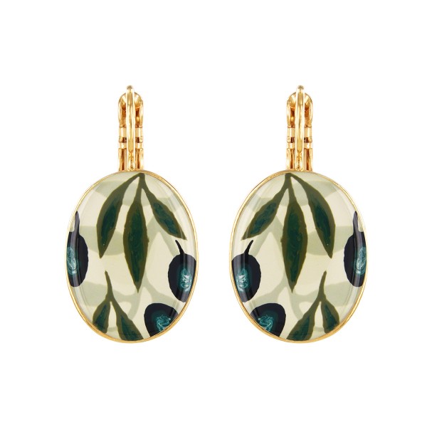 TARATATA bijoux Boucles Dormeuses Olive.