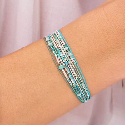 DORIANE Bijoux Bracelet Atlanta Vert Turquoise.