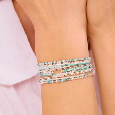 DORIANE Bijoux Bracelet Nusa Vert Turquoise.