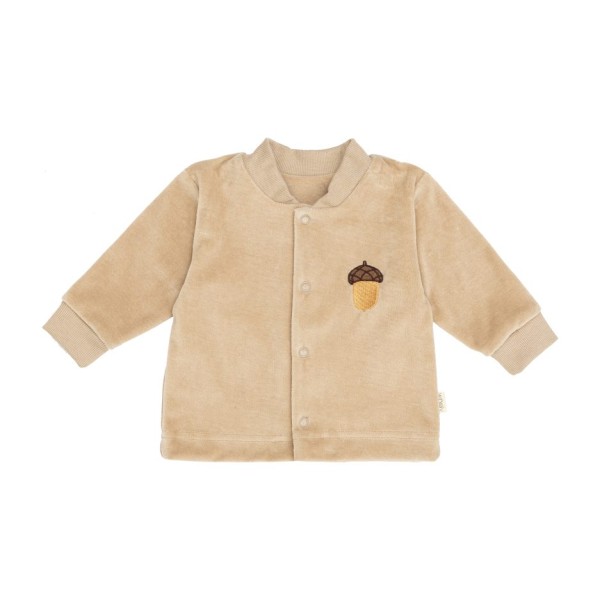 WOOLY ORGANIC - Veste en velours brodé - Savane