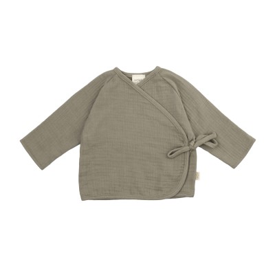 WOOLY ORGANIC - Veste enveloppante en mousseline - Tea Leaf WOOLY ORGANIC - Veste enveloppante en mousseline - Tea Leaf