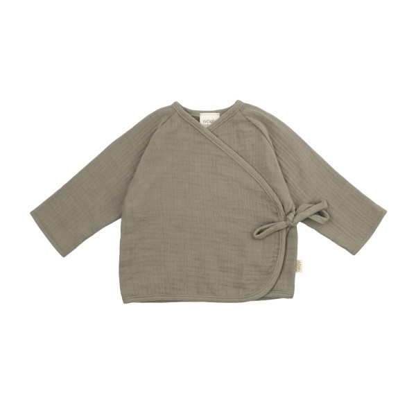 WOOLY ORGANIC - Veste enveloppante en mousseline - Tea Leaf