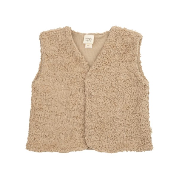 WOOLY ORGANIC - Gilet sans manche en peluche - Savane