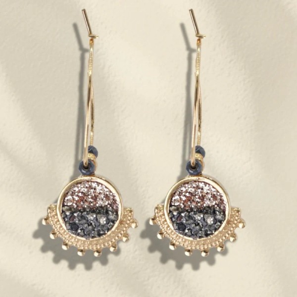LOETMA Boucles d’oreilles Créoles Jasmine Pyrite.