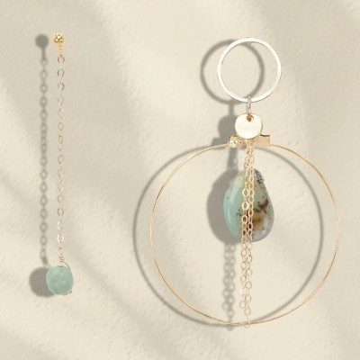 LOETMA Boucles d’oreilles Mykonos Chrysoprase. LOETMA Boucles d’oreilles Mykonos Chrysoprase.