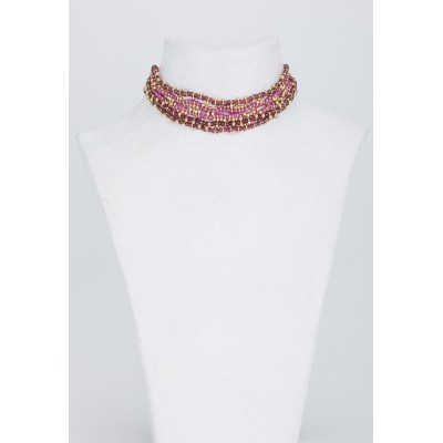 HOUSE OF TUHINA Collier Multi Rangs Lavande. HOUSE OF TUHINA Collier Multi Rangs Lavande.