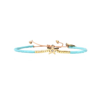 BELLE MAIS PAS QUE Bracelet Blue Ocean Charlotte. BELLE MAIS PAS QUE Bracelet Blue Ocean Charlotte.