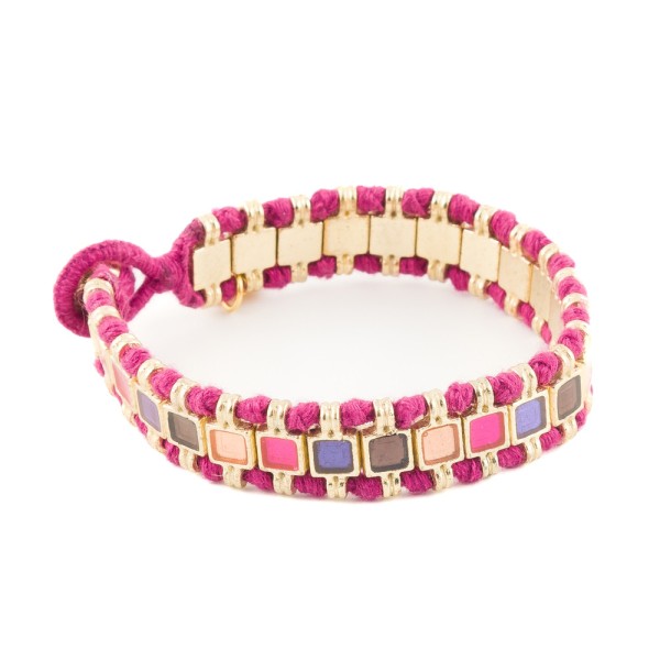 HOUSE OF TUHINA Bracelet Magenta.