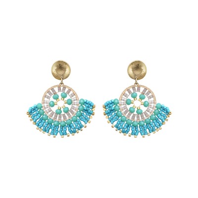 BELLE MAIS PAS QUE Boucles d’oreilles Blue Océan Joya.
