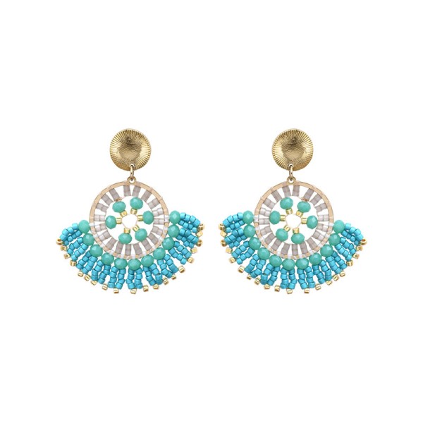 BELLE MAIS PAS QUE Boucles d’oreilles Blue Océan Joya.