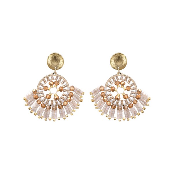BELLE MAIS PAS QUE Boucles d’oreilles White Jasmin Joya.